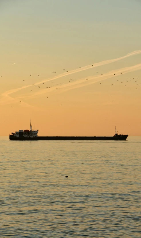 a tanker ship near a big cargo ship