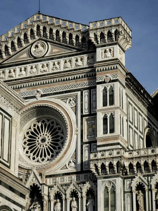 an ornate gothic architecture on a clear day