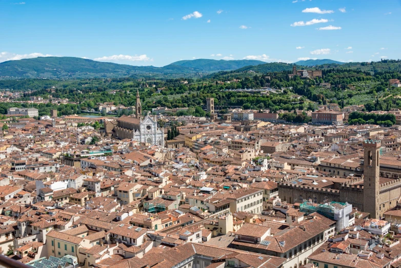 an aerial view of a city from a high altitude building