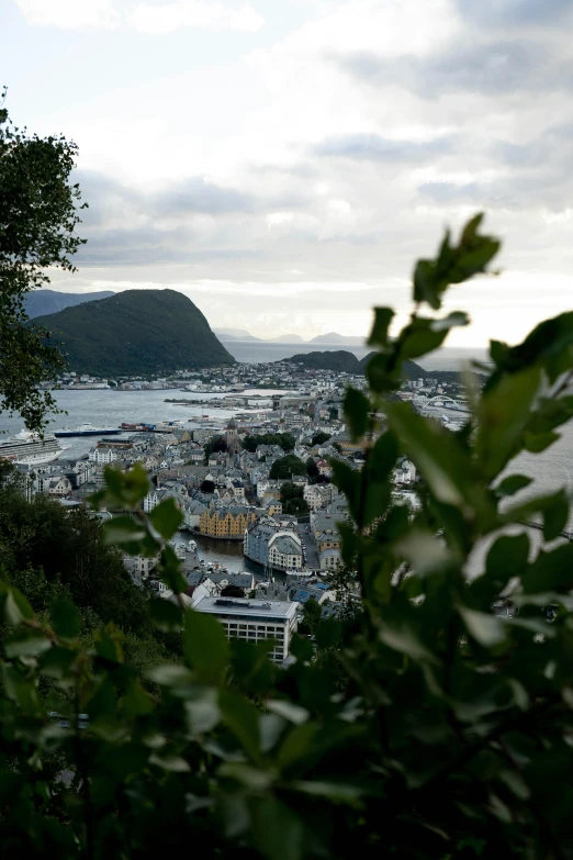 view from the hills that overlook the town