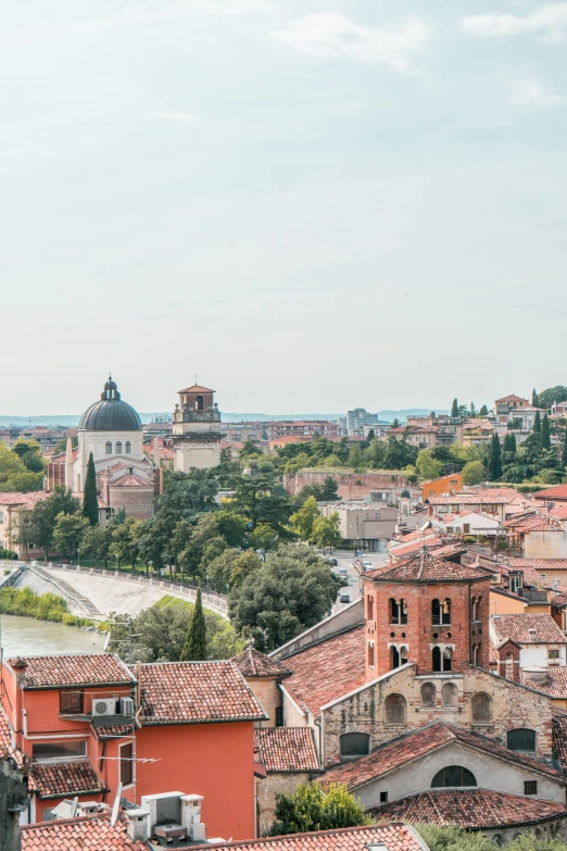 a scenic view of several buildings in an old city