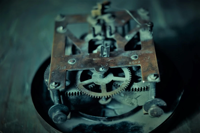 an image of a clock mechanism close up