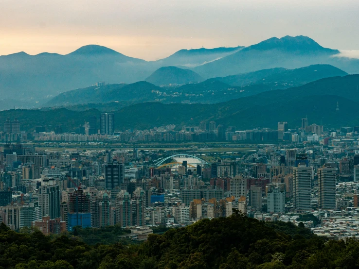 a large city with many tall buildings