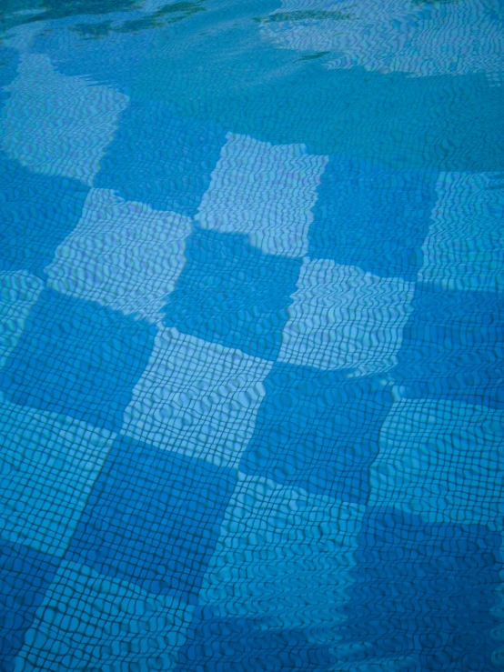 an image of a blue tile floor with water