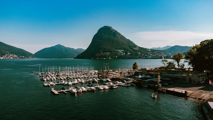 a very nice looking body of water with a lot of boats