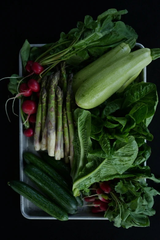 many vegetables are on the plate and they are green