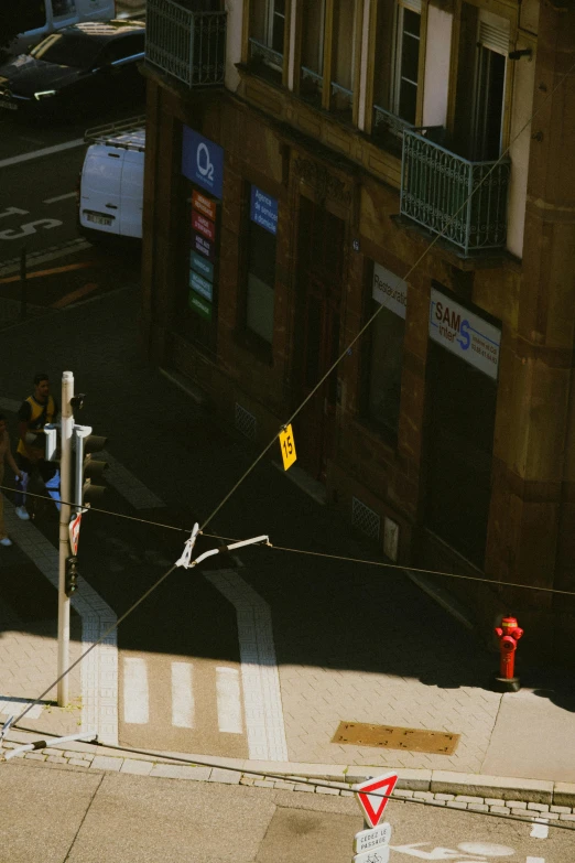 a view of some buildings from above