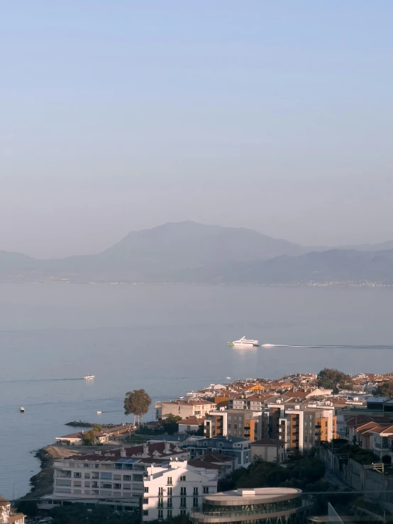 a view of an old part of town, on the water