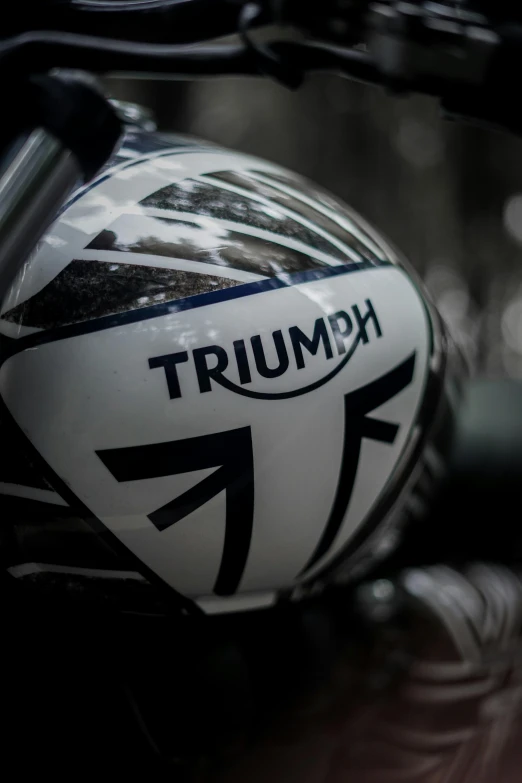 a close up view of the back of a triumph motorcycle