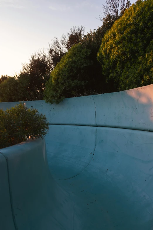 there is a skateboard in the skate park