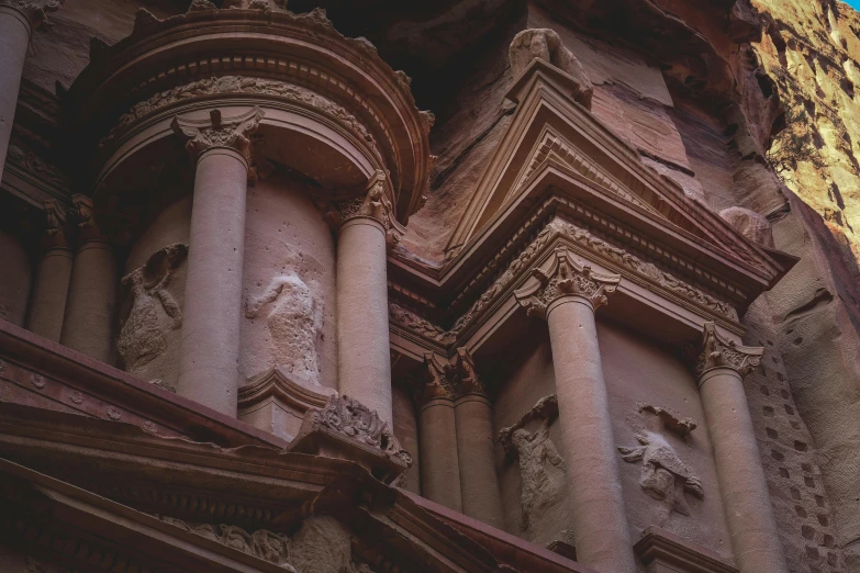 the architecture and details of a building in the day