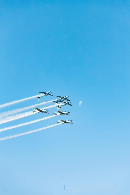 a formation of fighter jets flying in the sky