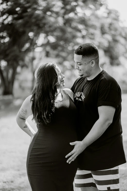 a young couple is walking and talking