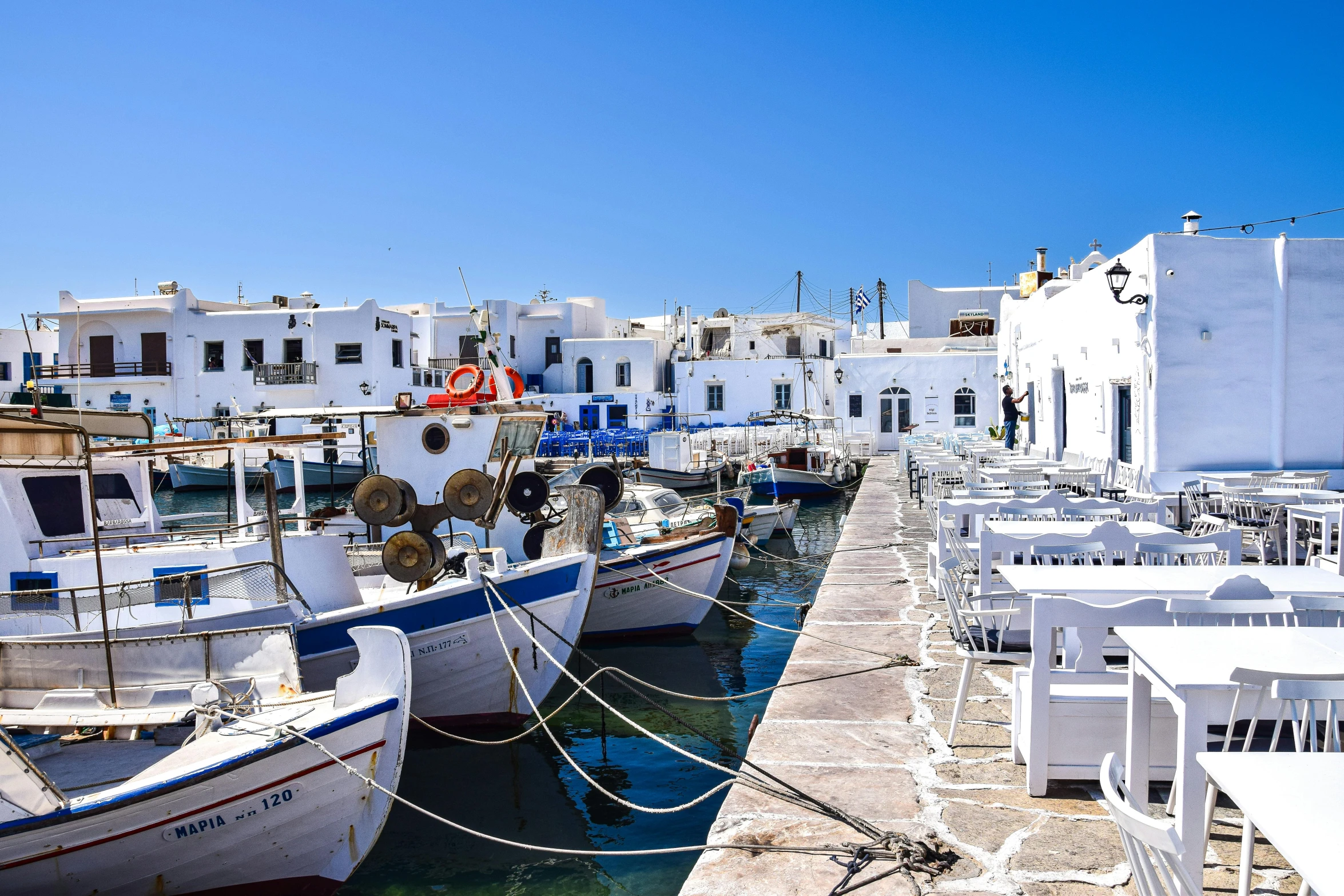 a number of small boats in a body of water