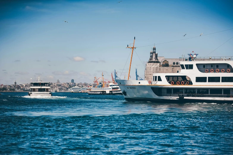 a large boat that is floating in the water