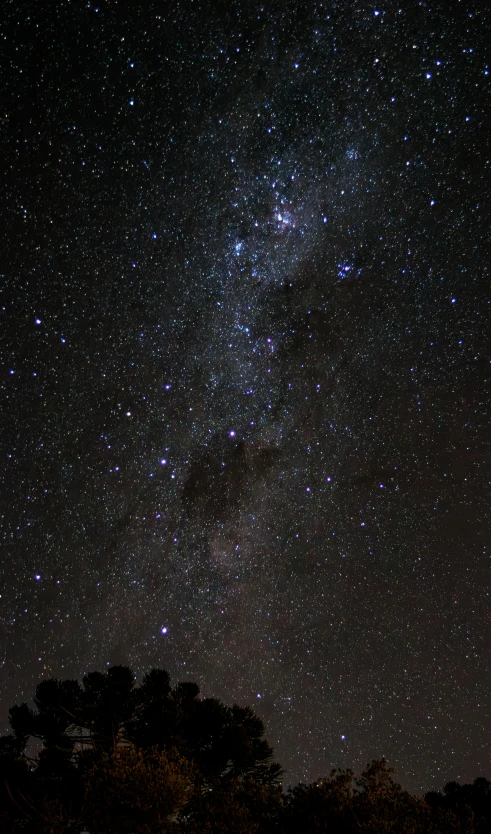 a view of the stars in the sky at night