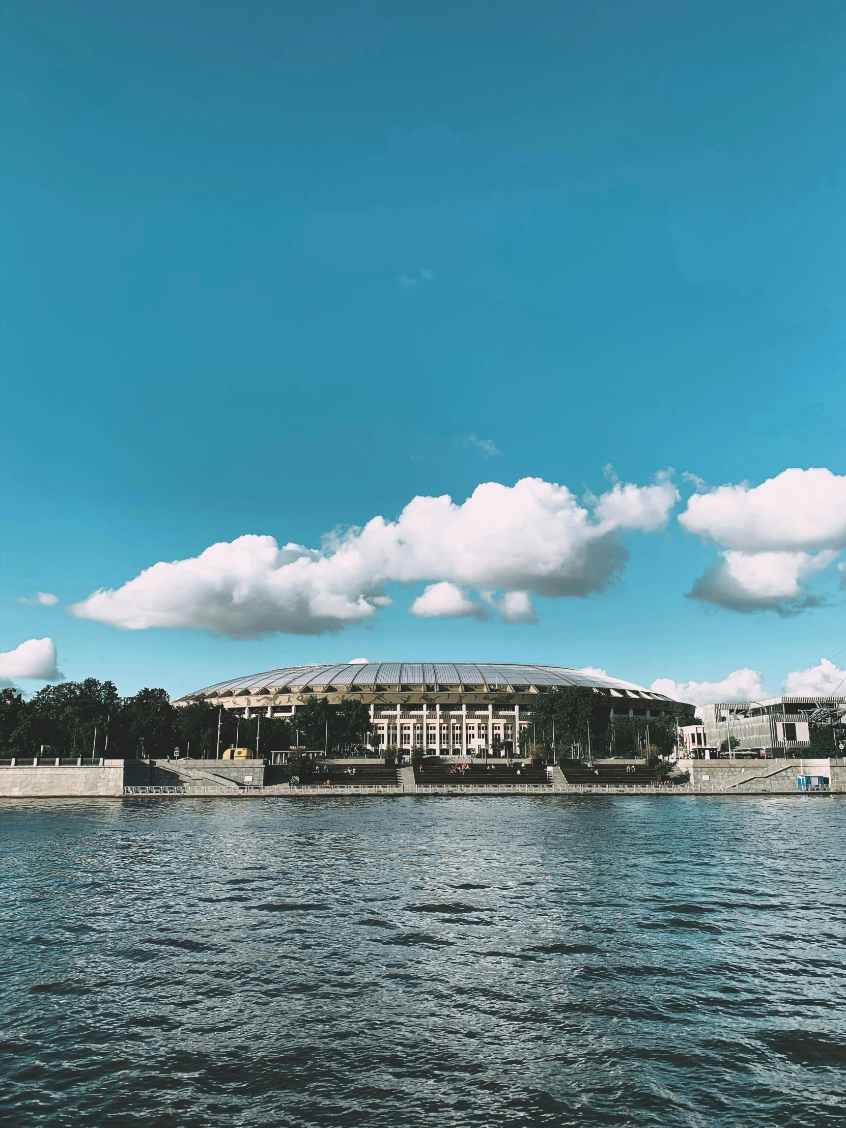 a body of water and buildings in a large city