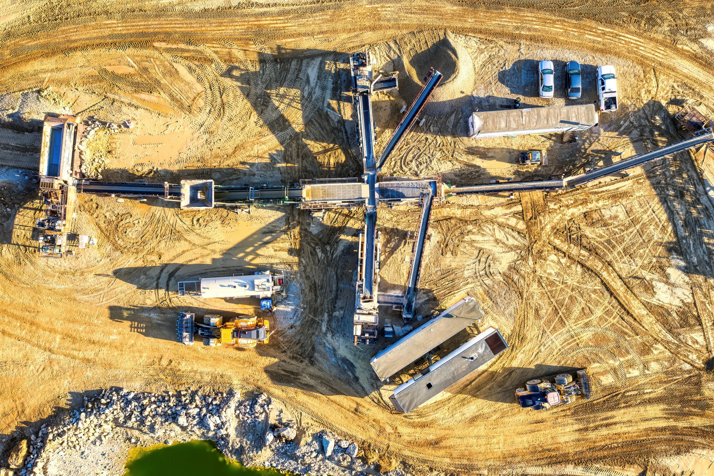 a train station is under construction with equipment around it