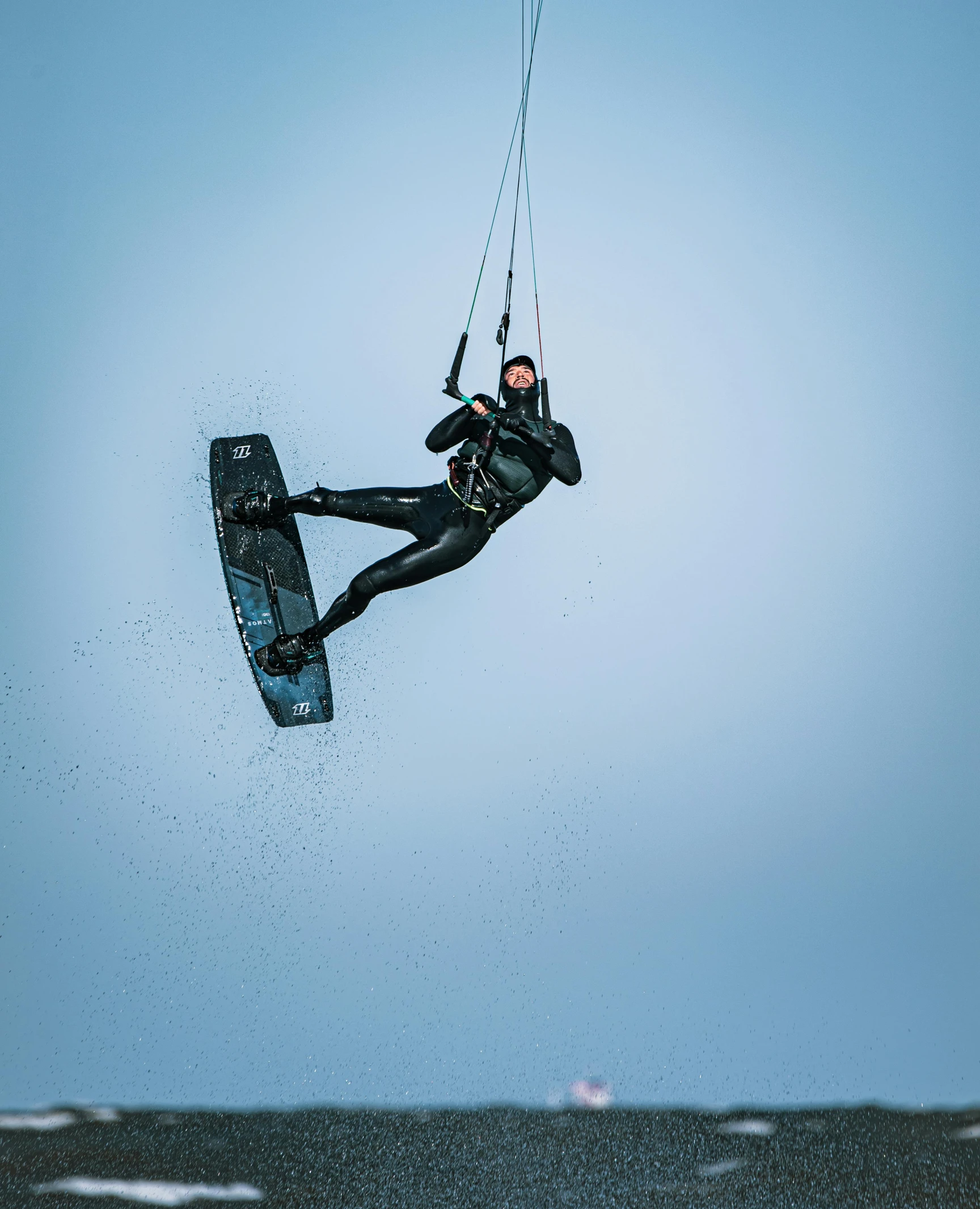 a person parasurfing during a sunny day