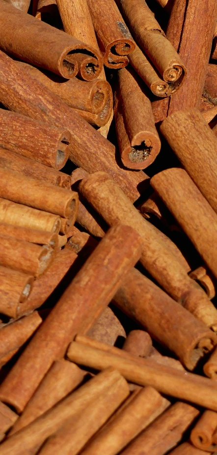 many brown sticks with different sizes laying next to each other