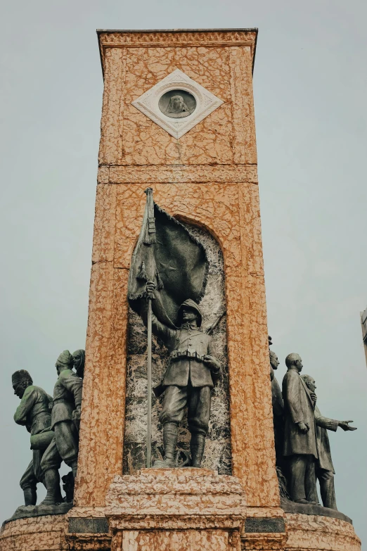 the view of an ancient statue in a foreign country