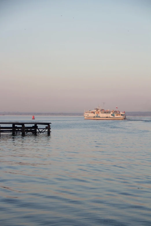 a boat out on a large body of water