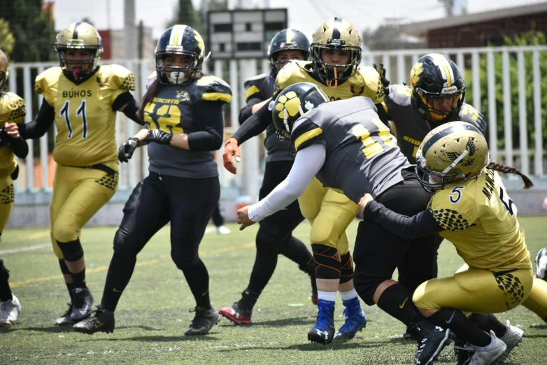 football players are on the field with other teams