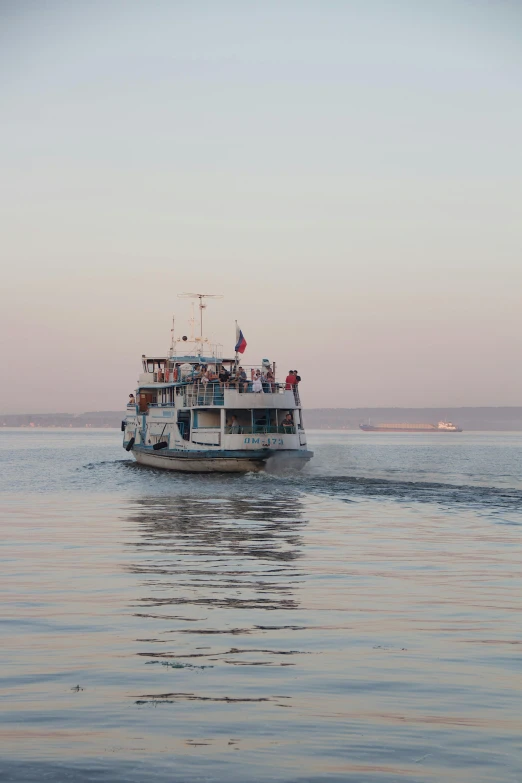 two boats passing each other on a body of water