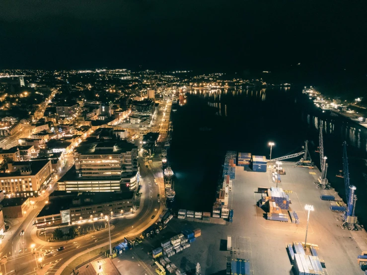 a very large city lit up at night