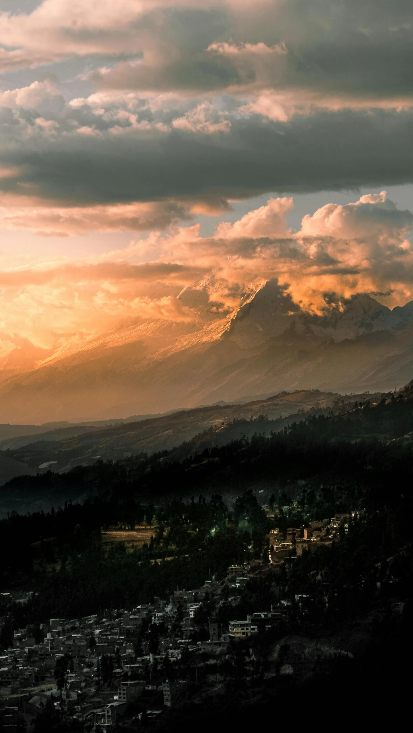 there is a view of the mountains from above