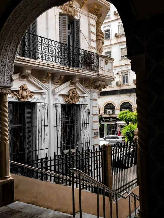 this is a picture of an old building from the inside