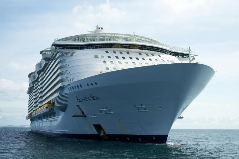 a large cruise ship on the water