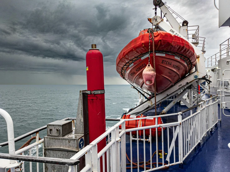 the top of a boat in water