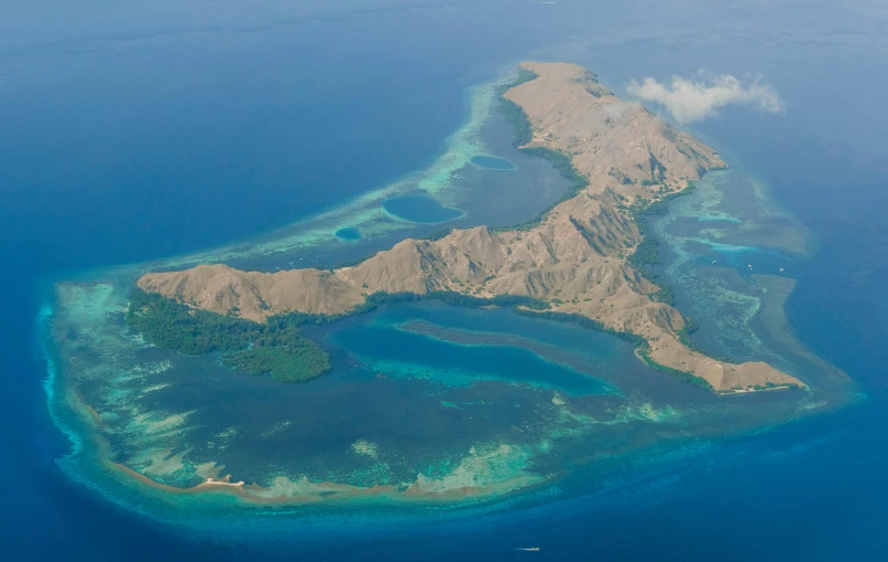 there is a very small island in the ocean