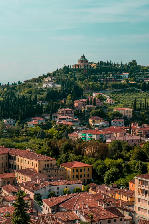 a very pretty and small town with some trees