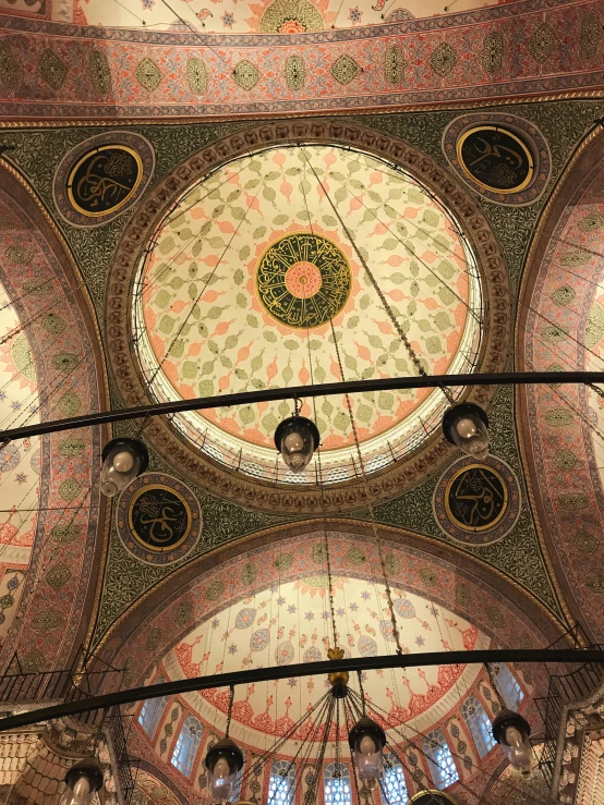 the dome of the building is decorated with many different patterns and designs