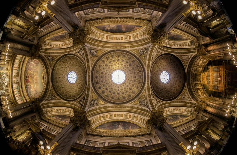 inside a dome ceiling view of the building