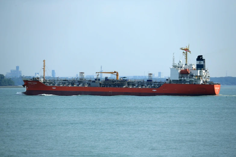 a large ship traveling on the open water