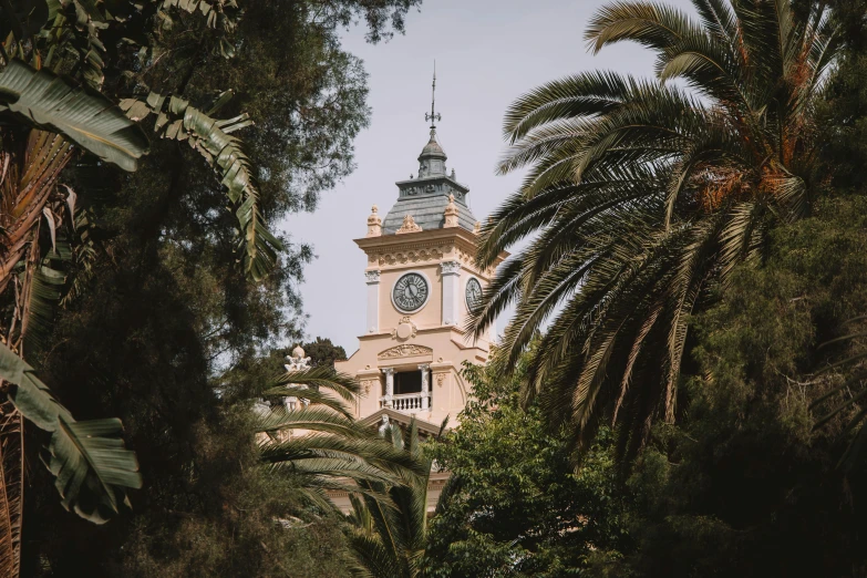 a tall clock tower with a sky background