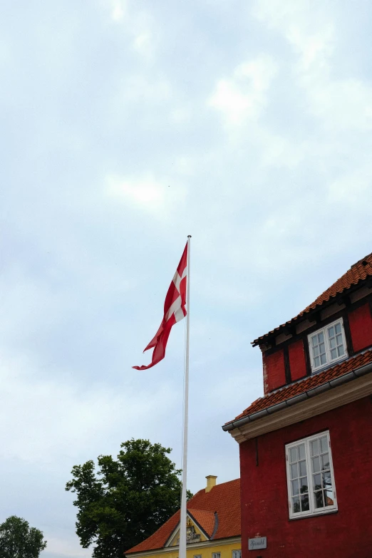 the flag of the people's republic waving on a pole