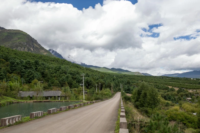 there is a very large road on a gravel road