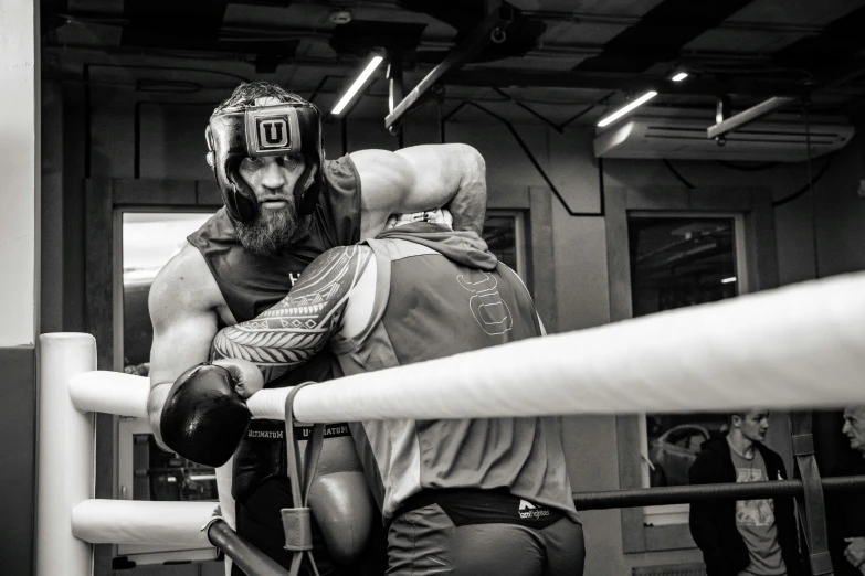 a man getting ready to work out his boxing ss