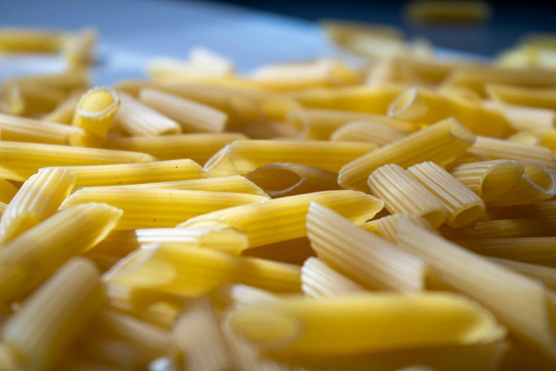 a close up of a large amount of pasta