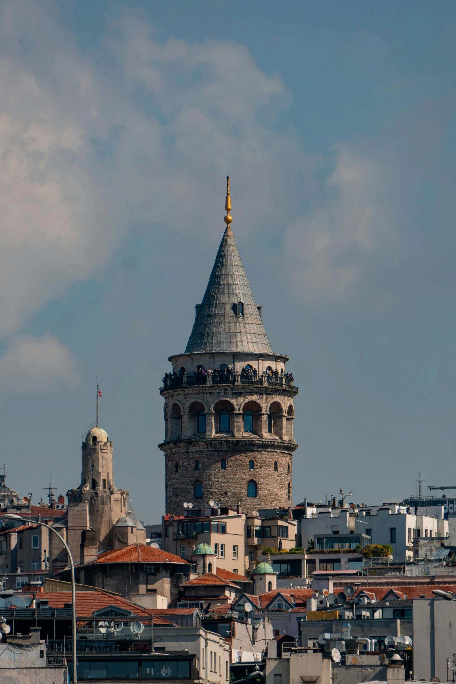 this is an old tower with a roof