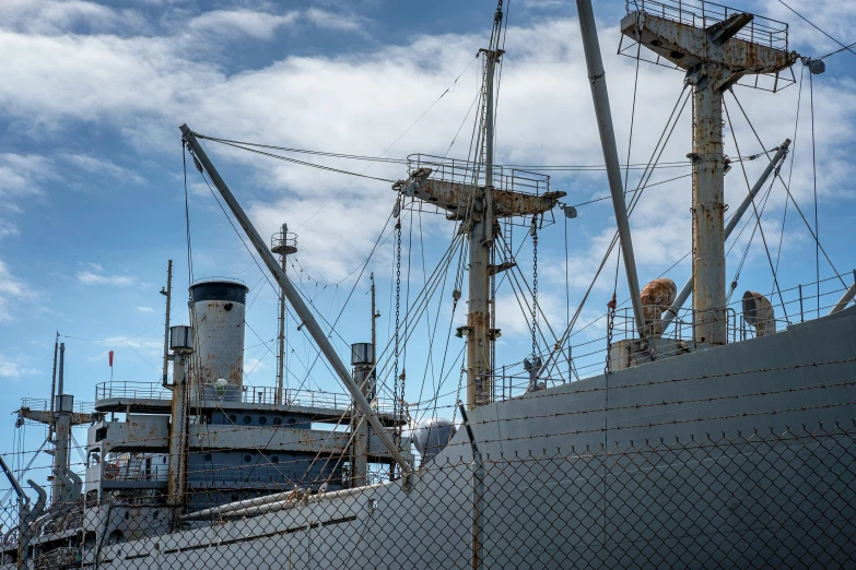 two very large boats parked side by side