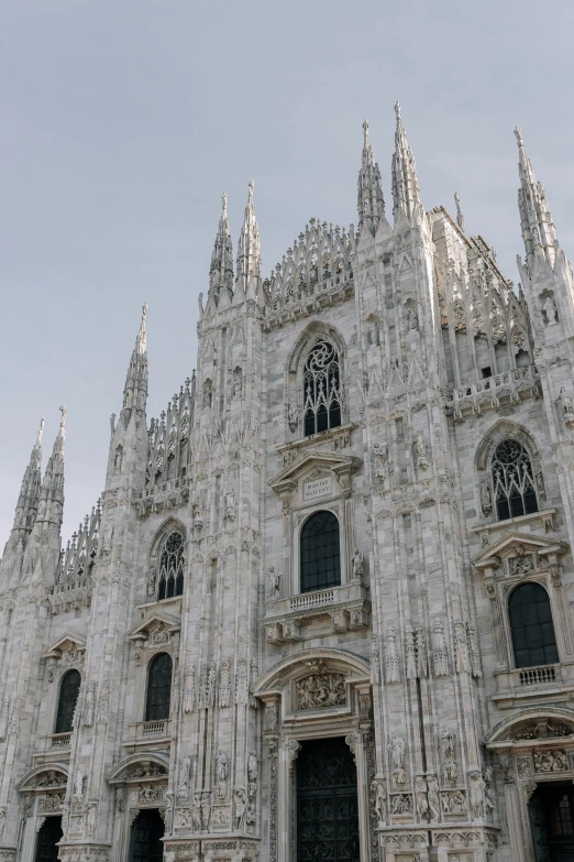 there is a cathedral designed with white marble