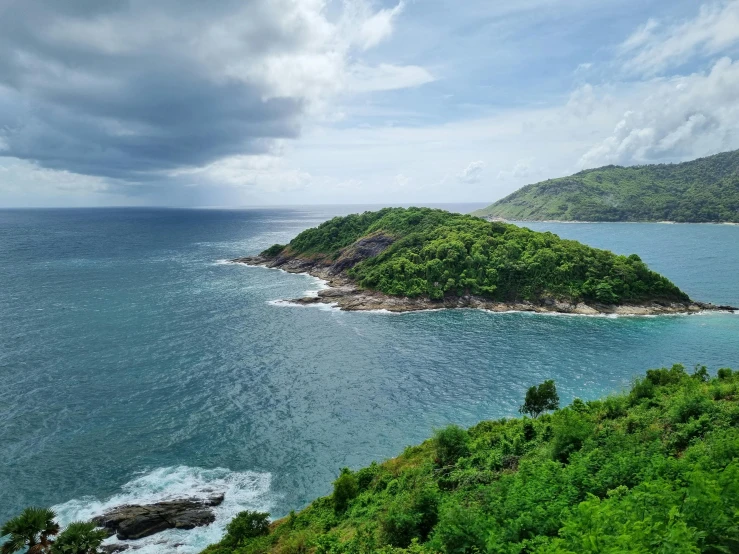 an island is on a large island off the coast