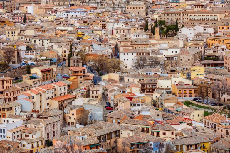 a view from a height point of the city