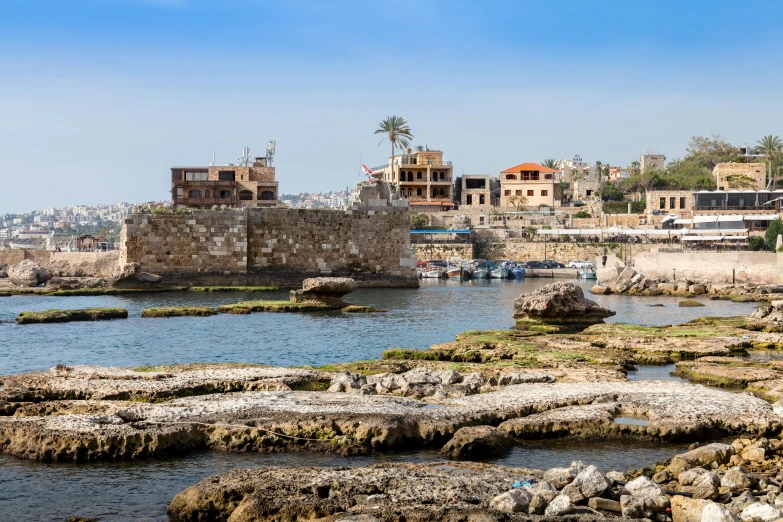 a view of an area from the shore