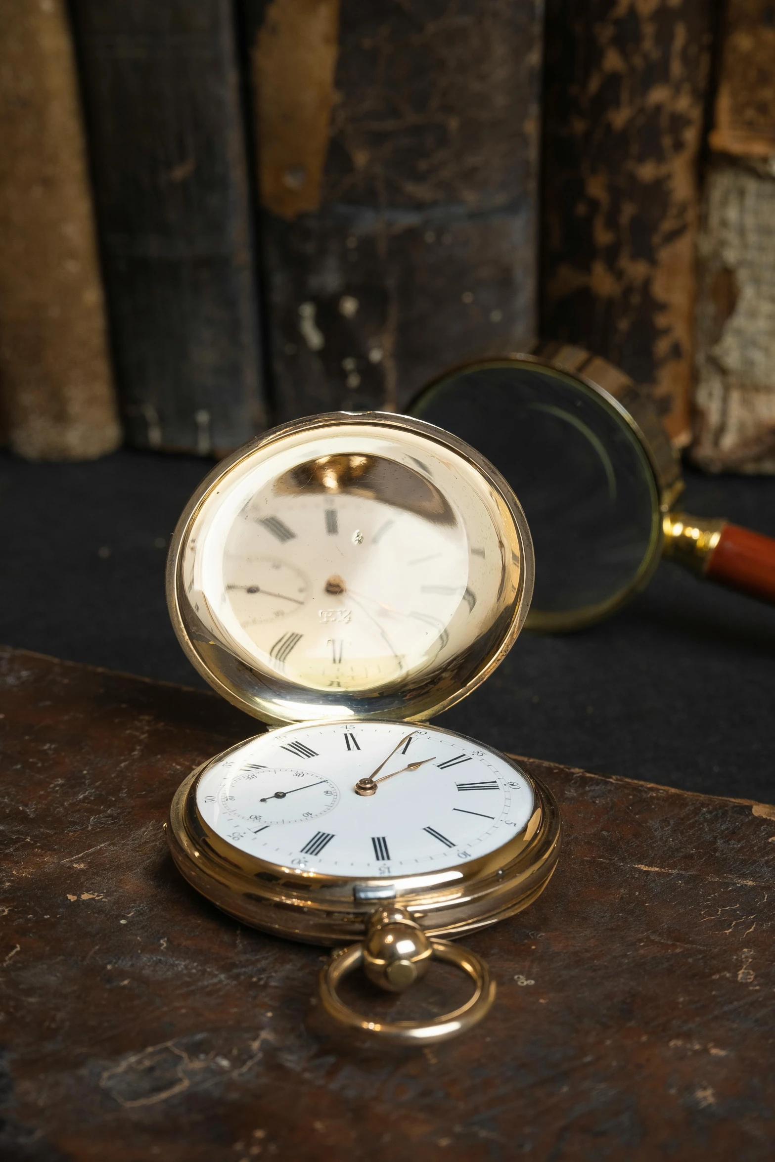 a very old clock that is by some books